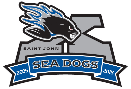 Saint John Sea Dogs 2015 Anniversary Logo iron on transfers for clothing